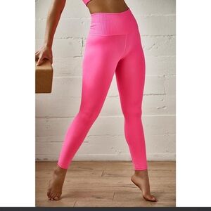 Free People High-Waist Pink Seamless Leggings